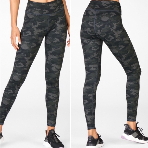 Fabletics Pants - Mid rise power hold Camo leggings